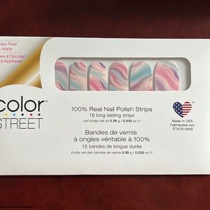New and sealed Color Street 100% Real Nail Polish Strips - Cotton Candy Swirl